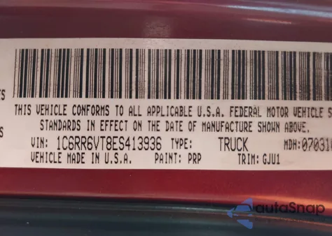 2014 Ram 1500 Laramie из США, поврежденный, VIN 1C6RR6VT8ES413936